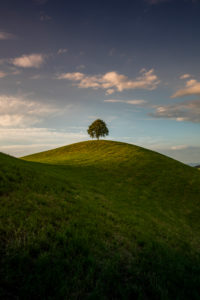 Hilly green landscape in Switzerland Hilly green landscape in Switzerland